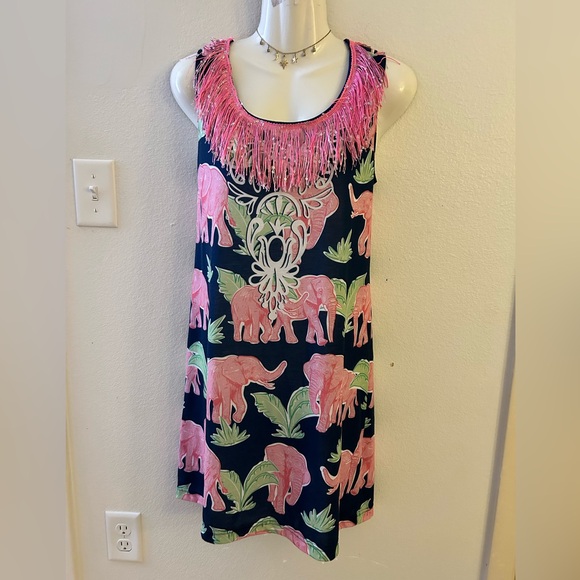 Simply Southern Dresses & Skirts - Simply Southern elephant print Fringe dress